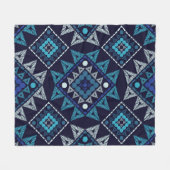 Ethnisch-boho-nahtloses Muster Fleecedecke (Vorderseite (Horizontal))