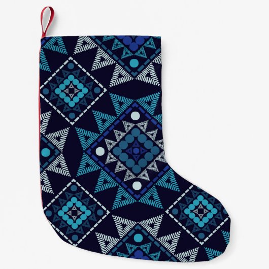 Ethnisch-boho-nahtloses Muster Kleiner Weihnachtsstrumpf (Vorderseite)