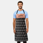 Ethnisch-braune, schwarz-weiße afrikanische Kunstm Schürze (Getragen)