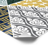 Ethnisch-buntes Muster Poster (Ecke)