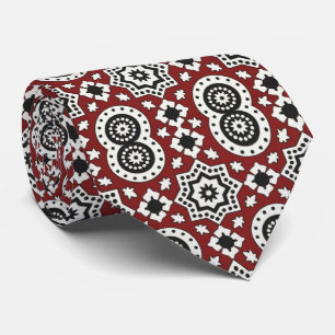 Ethnisch Burgunder Sindhi Ajrak Stammesmuster Krawatte