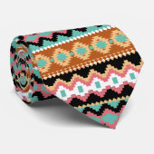 Ethnisch-ethnisches Muster Neck Tie Krawatte (Gerollt)