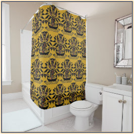 Ethnisch-ethnisches Tattoo-Muster Duschvorhang