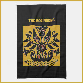 Ethnisch-ethnisches Tattoo-Muster Geschirrtuch