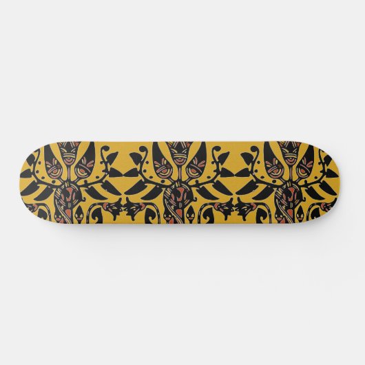 Ethnisch-ethnisches Tattoo-Muster Skateboard (Horizontal)