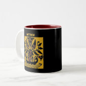 Ethnisch-ethnisches Tattoo-Muster Zweifarbige Tasse (Vorderseite Links)