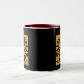 Ethnisch-ethnisches Tattoo-Muster Zweifarbige Tasse (Mittel)