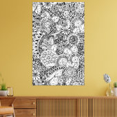 Ethnisch-floral Inspiriert 6 Leinwanddruck (Insitu (Wohnzimmer))