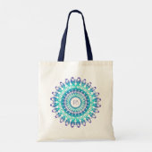 Ethnisch-florale Mandala.monogramm Tragetasche (Rückseite)
