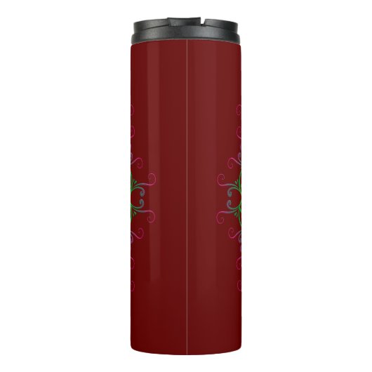 Ethnisch florale Multicolor mandala. Thermosbecher (Rückseite)