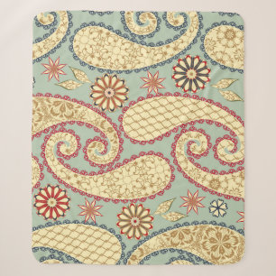 Ethnisch florale, paisley Vintage Stil. Sherpadecke