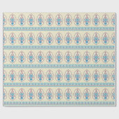 Ethnisch-florale Stoffe: Nahtlose Eleganz Geschenkpapier (Flach)