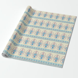 Ethnisch-florale Stoffe: Nahtlose Eleganz Geschenkpapier