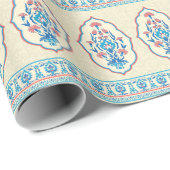 Ethnisch-florale Stoffe: Nahtlose Eleganz Geschenkpapier (Rolleneckpunkt)