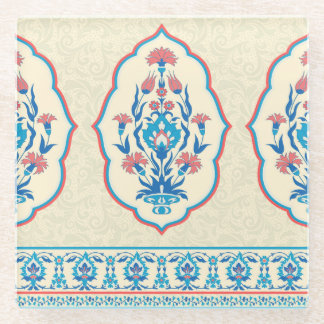 Ethnisch-florale Stoffe: Nahtlose Eleganz Glasuntersetzer