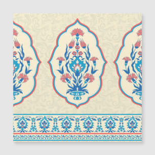 Ethnisch-florale Stoffe: Nahtlose Eleganz Magnetkarte