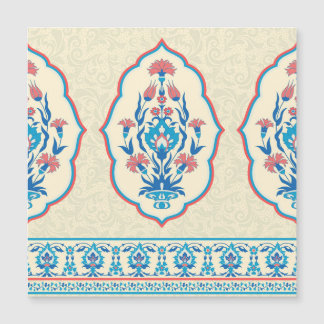 Ethnisch-florale Stoffe: Nahtlose Eleganz Magnetkarte