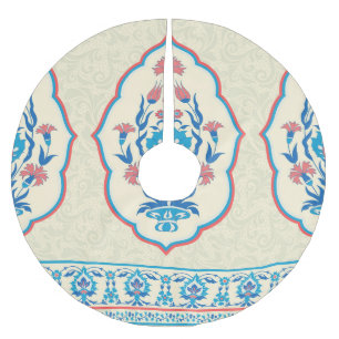 Ethnisch-florale Stoffe: Nahtlose Eleganz Polyester Weihnachtsbaumdecke