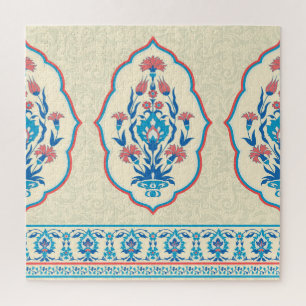 Ethnisch-florale Stoffe: Nahtlose Eleganz Puzzle