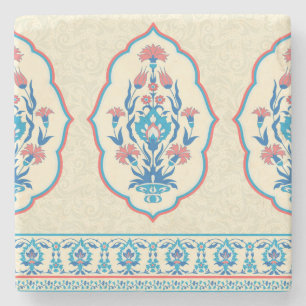 Ethnisch-florale Stoffe: Nahtlose Eleganz Steinuntersetzer