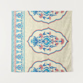 Ethnisch-florale Stoffe: Nahtlose Eleganz Wandteppich (Vorderseite (Horizontal))