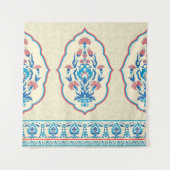 Ethnisch-florale Stoffe: Nahtlose Eleganz Wandteppich (Vorderseite)