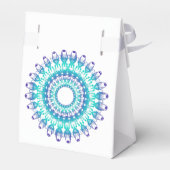 Ethnisch florale Türkis Mandala. Geschenkschachtel (Rückseite)