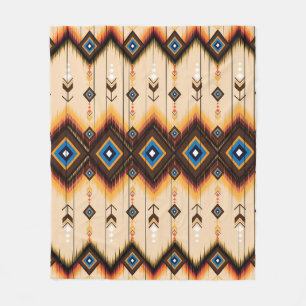 Ethnisch geometrisch: abstraktes Musterdesign. Fleecedecke