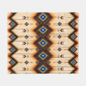 Ethnisch geometrisch: abstraktes Musterdesign. Fleecedecke (Vorderseite (Horizontal))