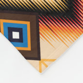 Ethnisch geometrisch: abstraktes Musterdesign. Fleecedecke (Ecke)