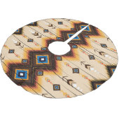 Ethnisch geometrisch: abstraktes Musterdesign. Polyester Weihnachtsbaumdecke (Schrägansicht)