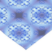 Ethnisch geometrisch blaues Muster Tischdecke (Schrägansicht)