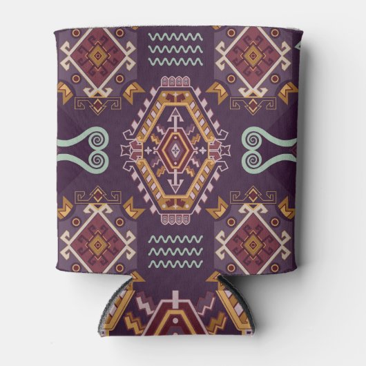 Ethnisch geometrisch farbenfrohe Nahtlose Gestaltu Dosenkühler (Vorderseite)