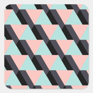 Ethnisch geometrische Nahtlose Ornament Quadratischer Aufkleber
