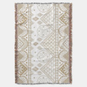 Ethnisch geometrisches, florales, nahtloses Muster Decke (Vorderseite Vertikal)