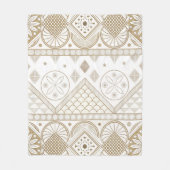 Ethnisch geometrisches, florales, nahtloses Muster Fleecedecke (Vorderseite)