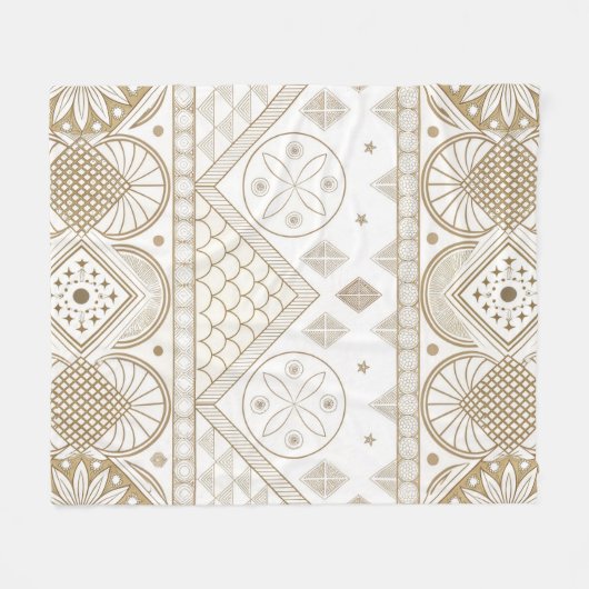 Ethnisch geometrisches, florales, nahtloses Muster Fleecedecke (Vorderseite (Horizontal))
