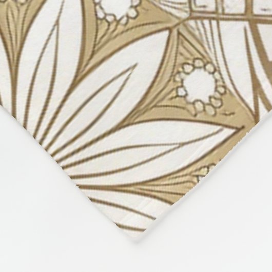 Ethnisch geometrisches, florales, nahtloses Muster Fleecedecke (Ecke)