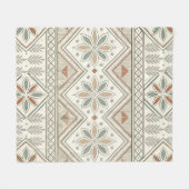 Ethnisch geometrisches, florales, nahtloses Muster Fleecedecke (Vorderseite (Horizontal))