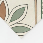 Ethnisch geometrisches, florales, nahtloses Muster Fleecedecke (Ecke)