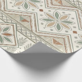 Ethnisch geometrisches, florales, nahtloses Muster Geschenkpapier (Ecke)