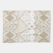 Ethnisch geometrisches, florales, nahtloses Muster Geschirrtuch (Horizontal)