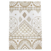 Ethnisch geometrisches, florales, nahtloses Muster Mittlere Geschenktüte (Rückseite)