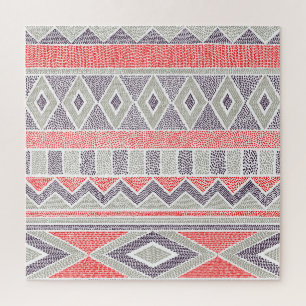 Ethnisch gestreift tribal: Handgefertigt vintage Puzzle