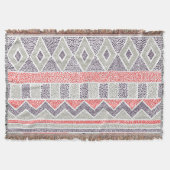 Ethnisch gestreifter Stamm: Handmade Vintag Decke (Vorderseite)