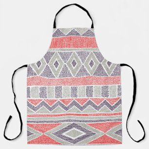 Ethnisch gestreifter Stamm: Handmade Vintag Schürze