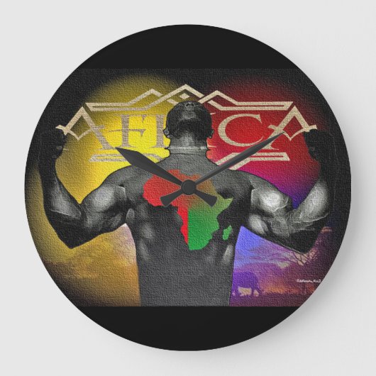 ethnisch große wanduhr (Vorderseite)