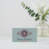 Ethnisch handGezeichnet Ornament Visitenkarte (Stehend Vorderseite)