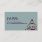 Ethnisch handGezeichnet Ornament Visitenkarte (Rückseite)