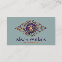 Ethnisch handGezeichnet Ornament Visitenkarte